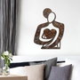Wallity Rusty Hug Escultura de Pared de Metal Antiquation